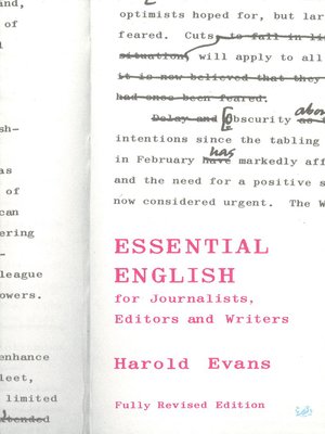 cover image of Essential English for Journalists, Editors and Writers